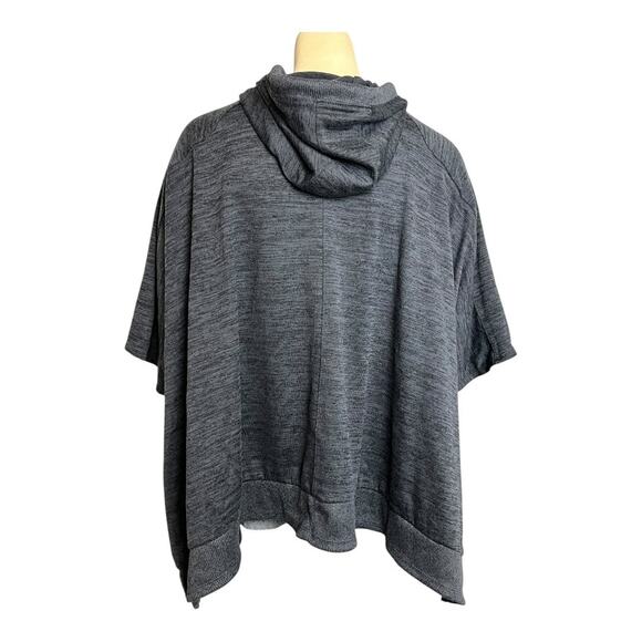 Athleta Techie Sweat Blissful Hoodie Poncho Dark Gray Women's S Athletic Running - Picture 4 of 6